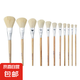 繪畫(huà)彩繪筆羊毛筆刷軟頭S筆陶瓷描金工藝水彩油畫(huà)畫(huà)筆油漆毛刷工業(yè)工藝彩繪羊毛刷子 優(yōu)質(zhì)銀全套【S1-S20】11支套裝 優(yōu)質(zhì)銀s筆