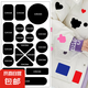 羽絨服補(bǔ)丁貼自粘免縫無痕布貼補(bǔ)衣服貼補(bǔ)洞修補(bǔ)修復(fù)破洞貼花粘貼 黑色圓形方形【1張】