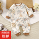 嬰兒純棉長(zhǎng)袖連體衣男女寶寶卡通長(zhǎng)袖爬爬服新生兒衣服純棉a類 連體小鹿S-4 90cm