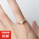 淡水珍珠 合金戒指復(fù)古時(shí)尚簡(jiǎn)約珍珠首飾日常百搭款珍珠戒指 淡水珍珠合金戒指 6-7mm 饅頭形