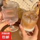 豎紋玻璃高腳杯酸奶冰淇淋杯子高顏值咖啡杯紅酒杯 豎紋高腳杯 200ml 1只
