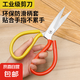 大剪刀家用廚房專用工業(yè)用裁縫剪子商用不銹鋼多功能皮革布魚頭剪 雙色縫紉剪刀-尖頭2號(hào)-1個(gè)裝