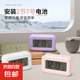 鬧鐘學生用靜音計時器床頭得力小米簡約創(chuàng)意電子鐘兒童多功能小時鐘宿舍鬧鈴夜光 【粉色】計時+鬧鐘+LED燈光/無電池款