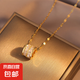鋯石小蠻腰項(xiàng)鏈2024新款女百搭小眾設(shè)計(jì)鎖骨毛衣鏈輕奢高級(jí)感氣質(zhì) 金色