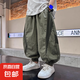 男童褲子夏季薄款防蚊褲2025新款日系夏款速干褲中大童燈籠長褲潮 SP-T194【綠色】夏季薄款 150