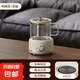 養(yǎng)生伴侶斜紋迷你養(yǎng)生杯多功能電燉杯養(yǎng)生壺電熱杯玻璃杯條煎藥杯 乳白色 0.6L 帶茶漏款