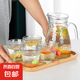 涼水壺錘紋玻璃冷水壺套裝家用夏季水具 錘紋水具套裝【1壺4杯】
