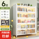 鋼制書(shū)柜帶門(mén)兒童書(shū)架防塵家用儲(chǔ)物柜展示柜鐵藝臥室置物架收納柜 五門(mén)六層80*35*176【安裝簡(jiǎn)單】