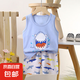 【兒童背心套裝】夏季純棉2025新款女童短褲衣服寶寶韓版男童無 E15-大嘴魚 90 cm