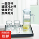 錘紋玻璃杯涼水壺家用套裝初雪水杯冷水壺帶貼紙ins風(fēng)玻璃杯 錘紋套裝一壺四杯【1000ml+200ml*4】