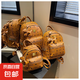 ins.超火迷你小背包2025新款雙肩包女韓版潮時尚學(xué)生書包百搭小包 高品質(zhì)棕 中
