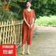 金狐貍新款媽媽夏裝時尚套裝洋氣中式短袖小衫女中老年人氣質(zhì)寬松 菊色套裝BD1748/8873 2XL 建議110-125斤