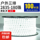 led燈帶100米整卷戶外工程亮化超亮防水暖光家用客廳跑馬燈條裝飾 180珠/米-白光-100米-插頭5個(gè)