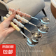 不銹鋼彩色珍珠勺子家用飯勺家用調(diào)羹小湯勺塑料手柄餐勺長柄圓勺 精品勺子 【隨機色 1支裝】
