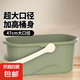 【品質(zhì)優(yōu)選】家用拖把桶擠水加大加厚塑料桶平板膠棉拖把清洗桶 橄欖綠