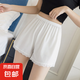 【不卷邊】安全褲女夏季防走光大碼寬松三分短褲外穿 3028 白色【防走光安全褲】 L 均碼(80~125斤)