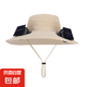 風(fēng)扇帽子太陽(yáng)能雙風(fēng)扇戶外涼帽男女夏季遮陽(yáng)防曬釣魚帽大檐漁夫帽 【米色】雙風(fēng)扇太陽(yáng)能+USB充電 12厘米大帽檐防曬漁夫帽