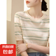 【提花】夏季新款挑孔短袖冰絲針織衫女裝圓領(lǐng)上衣t恤超薄防曬 118綠色 均碼