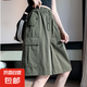 【純棉】女裝褲夏2025新款時(shí)尚松緊腰顯瘦寬松大碼休閑五分短褲 軍綠色【純棉優(yōu)質(zhì)面料】 2XL 【建議130-145斤】