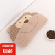 新款全棉俏皮猴蕎麥枕兒童枕卡通蕎麥枕頭直播爆款護頸枕頭 0-1歲 大嘴猴-米色格子 35*55cm/只（苦蕎）