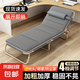 簡易折疊床批發(fā)躺椅戶外露營陪護(hù)床單人床辦公室午睡午休床行軍床 170*56【18管床灰】+親膚墊 三折