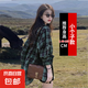 格子襯衫2025夏季新款女裝小個(gè)子外搭開衫寬松襯衣外套長(zhǎng)袖上衣 綠色格子【小個(gè)子款】 XL