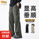 金盾（KIN DON）美式工裝休閑褲男春秋新款直筒褲寬松大碼潮牌闊 軍綠色 3XL