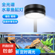 晶普達原生溪流缸魚缸筒燈led全光譜水草爆藻金魚出苔燈定時調(diào)光 全光譜混白光-50W黑色+支架