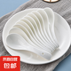 小勺子家用陶瓷湯匙盛湯大勺子甜品勺攪拌勺調(diào)羹 三彎勺10根