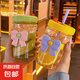 多圖案ins風(fēng)水杯戶外夏天吸管玻璃杯泡茶杯泡茶杯帶蓋大容量杯子 紫色1個