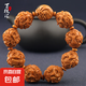 橄欖核手串八大財(cái)神手工雕刻蘇工鐵核核雕把件招財(cái)橄欖胡手鏈男女 19*25mm（五年師傅）店長(zhǎng)推薦