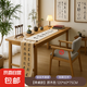 實(shí)木書桌書法桌家用國(guó)學(xué)桌子臥室毛筆桌學(xué)生寫字桌簡(jiǎn)易陽(yáng)臺(tái)書畫桌 【全實(shí)木桌面清漆】原木色120*60cm