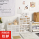 六宮格抽屜式收納盒防塵桌面化妝品收納分格整理盒宿舍開(kāi)學(xué)季 六宮格收納盒—白、粉、紅顏色隨機
