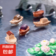微景觀創(chuàng)意中式江南小船 水族魚缸造景diy裝飾品掛配件迷你小擺件 江南小船隨機3個