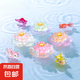 園藝微景觀創(chuàng)意夜光荷花荷葉生態(tài)瓶魚缸水族造景裝飾品配件小擺件 隨機3個單獨蓮花