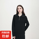 【海瀾之家制造商】100羊毛開衫春季女士氣質(zhì)休閑簡(jiǎn)約百搭針織衫 黑色 L 【110-125斤】