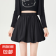 黑色褶皺花苞裙短裙女2025新款a字半身裙夏季薄傘裙蓬蓬燈籠裙褲 南大街-098【黑色/防走光】 3XL