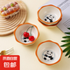 家用釉下彩網(wǎng)紅款可愛(ài)風(fēng)奶油風(fēng)萌動(dòng)熊貓多角蘸料碟小味碟 2個(gè)裝