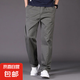 【純棉修身】休閑褲男直筒褲純色運(yùn)動(dòng)褲男士寬松中年爸爸工裝褲 軍綠色【常規(guī)款】 XL 適合140-160斤體重