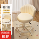 家用電腦椅化妝椅梳妝臺旋轉(zhuǎn)椅子美容美甲滑輪凳可升降靠背椅靜音 奶油白