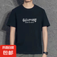 潮牌印花短袖t恤男2025新款寬松圓領(lǐng)半袖學(xué)生打底衫上衣SJ 短袖火GLELBR黑色 3XL