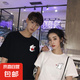 百搭時尚ins潮流情侶裝2025新款短袖t恤寬松學生圓領五分袖上衣SN 發(fā)射愛心五分袖圓T白色 M