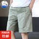 純棉工裝短褲男夏季寬松大碼五分褲男士薄款運(yùn)動(dòng)休閑沙灘中褲潮流 521卡其色 2XL 【130-150斤左右】