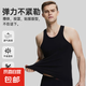 【工字透氣】夏季男士背心打底透氣工字背心男款休閑 黑色 3XL (135-150斤)