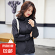春秋外套女短款風(fēng)衣小香風(fēng)休閑薄款胖妹妹大碼休閑上衣夾克防風(fēng)衣 黑色 L 101-120斤