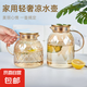 藍凌涼水壺玻璃水壺琥珀色燒水壺套裝待客玻璃壺耐高溫壺水杯 藍凌冷水壺【不懼冷熱】 1500ml