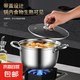 不銹鋼湯鍋雙層鼓型湯蒸鍋電磁爐燃?xì)馔ㄓ谜糁笠惑w雙耳多用 本色升級(jí)款帶蒸格 24cm