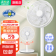 【京喜嚴(yán)選】電風(fēng)扇七葉輕音柔風(fēng)同款家用省電落地扇臺式電扇廣角搖頭節(jié)能宿舍風(fēng)扇美的電風(fēng)扇同款 白色 升級遙控式【升級進口電機大風(fēng)力+智能定時】