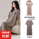 女士春夏季棉質薄款短袖睡裙帶胸墊一體式裙子卡通休閑家居服連體 MJ33336【帶胸墊】 2XL 女