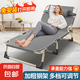 折疊床單人躺椅家用辦公室午休床醫(yī)院陪護(hù)床午睡行軍床便攜折疊椅 【加固圓管】灰色